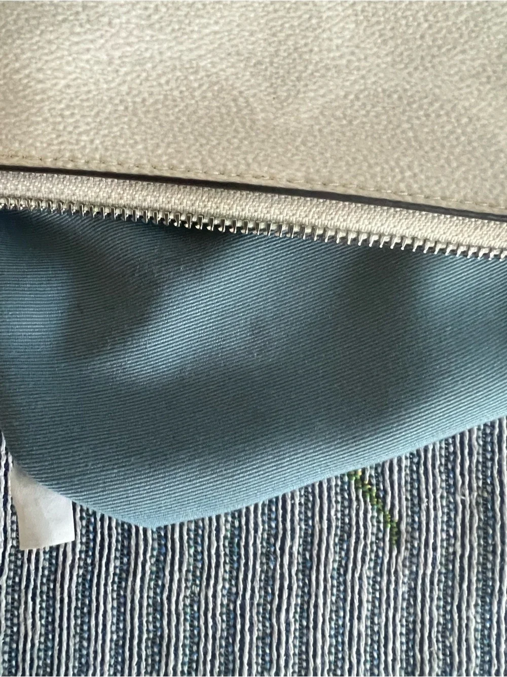 Coach New York Cream Wristlet with Blue Logo 2024 - Picture 9 of 9